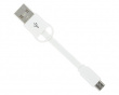 KITSOUND Sync Cable Micro USB Avaimenperä Valkoinen