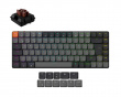 K3v3 Low Profile QMK Langaton Näppäimistö [Gateron Brown] - Vaaleanharmaa (DEMO)