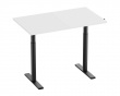 Säädettävä Työpöytä 1200x700mm - Musta/Valkoinen