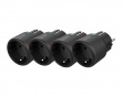 Mini Smart Plug - älypistorasia, WiFi,  ajastin - Musta - 4-pack