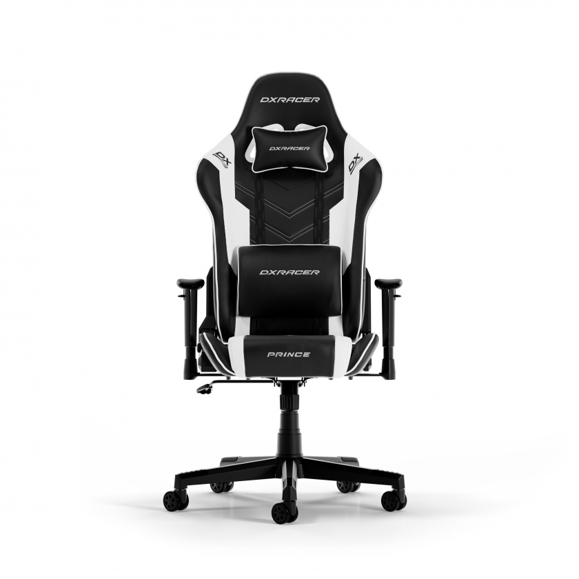 DXRacer PRINCE L Musta & Valkoinen PVC Nahka